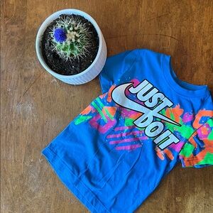 Nike Kids Vibrant Blue Just Do It Tee